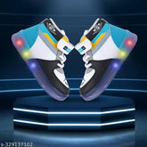 Glow C Green EVA LED casual shoes for kids' outdoor sports, ideal for parties & festivals